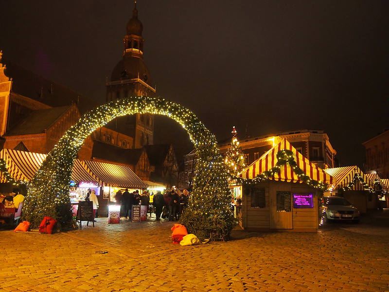 Kerstmarkt in sprookjesachtig Riga